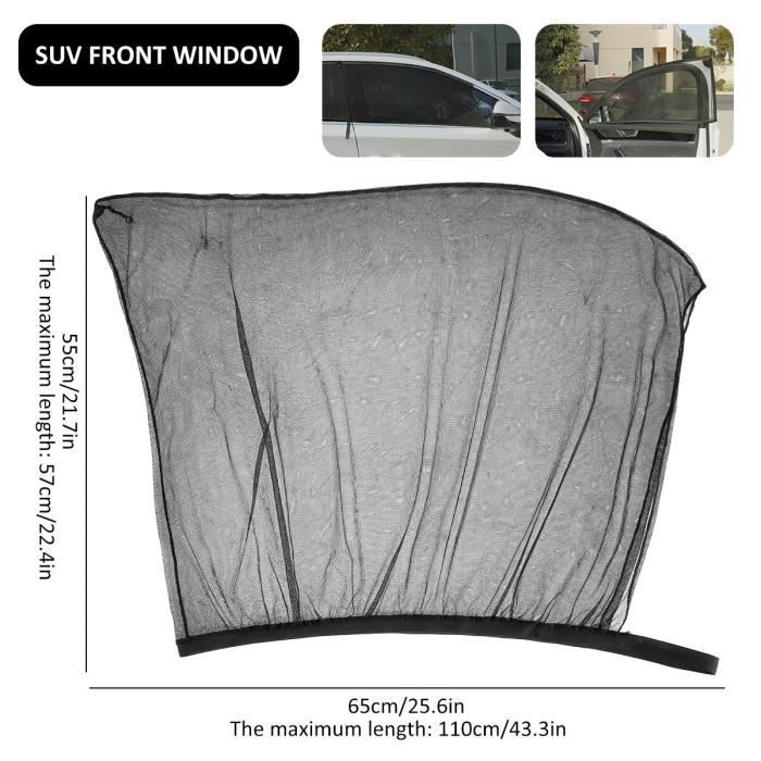 porte d'entrée 2pcs - Pare soleil pour vitres latérales avant et arrière de  voiture, 2 pièces, couverture en
