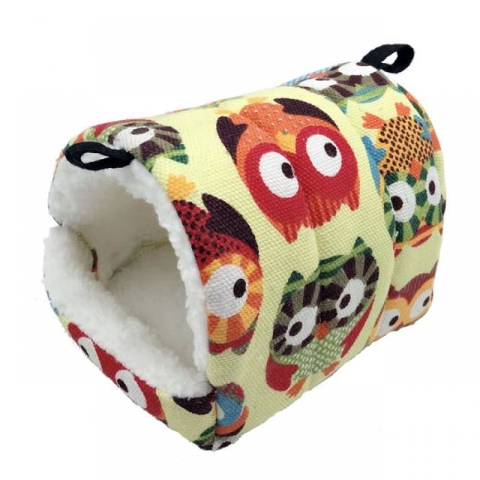 Lit Tunnel Coton Pour Chinchilla, Hamster, Rat, Cochon D’Inde – Nid Suspendu Douillet, Cachette Chaleureuse Pour Petits Animaux