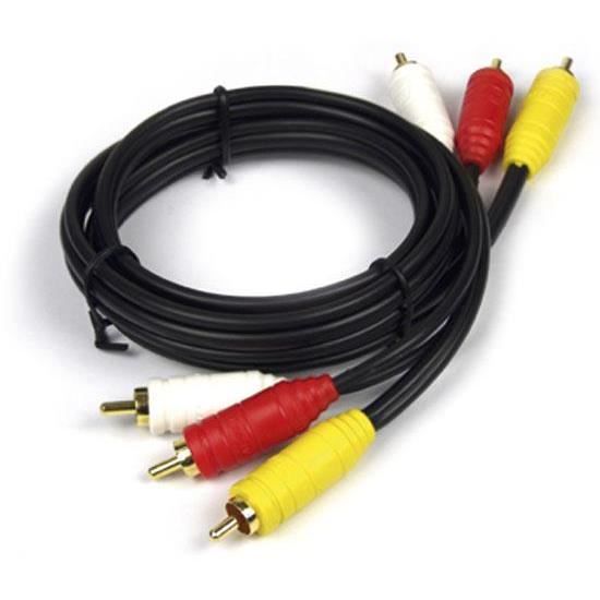 Cable RCA Multimedia 3 voies - 3m