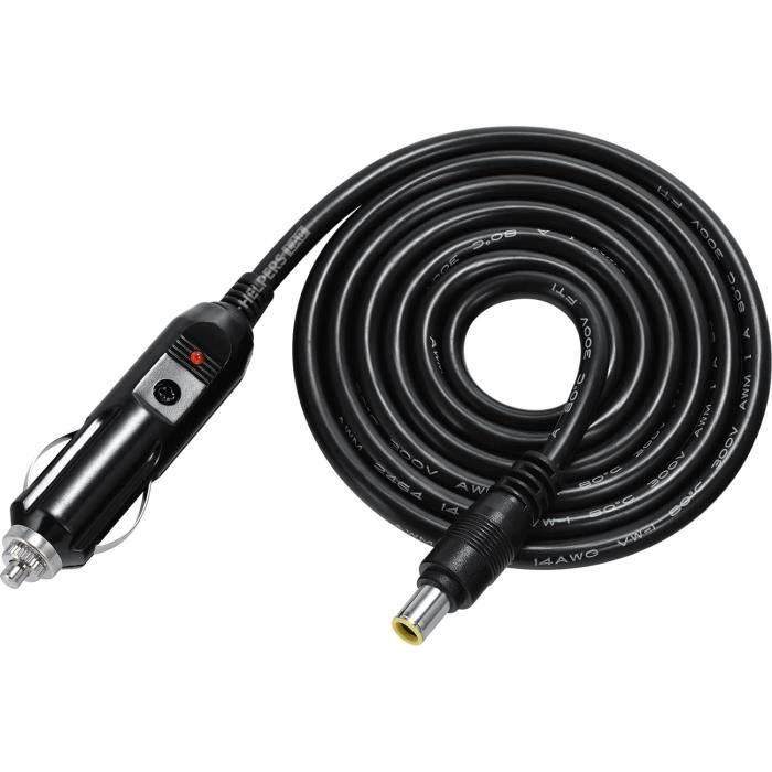 GELRHONR Câble Extension Allume-Cigare 12V-24V Vers Borne Oeillet 6mm 3M Avec Fusible 20A