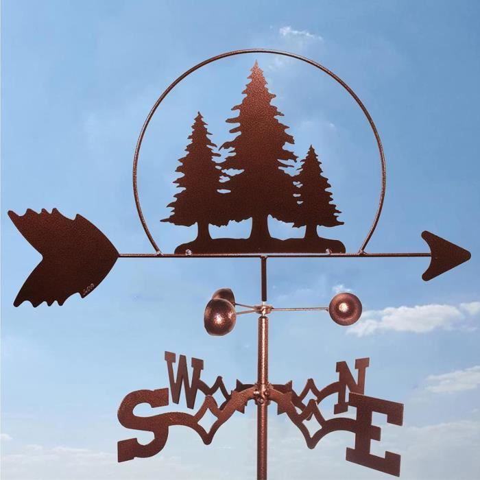 TOYANDONA Girouette De Jardin Métal Avec Indicateur De Direction Vent Pour Décoration Extérieure Girouette De Patio Pour Pelouse Et Jardin