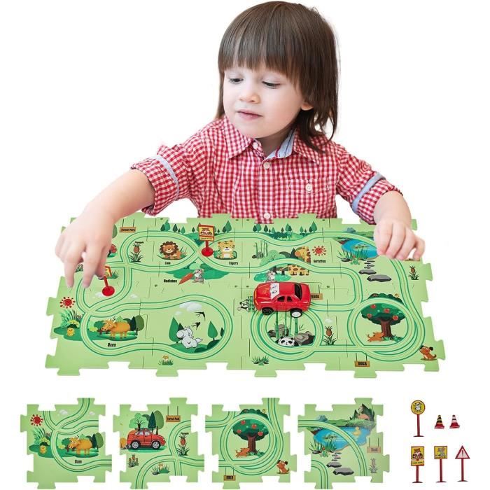 SGILE Puzzle STEM De Construction De Route 12 PCS, Jeu De Société
