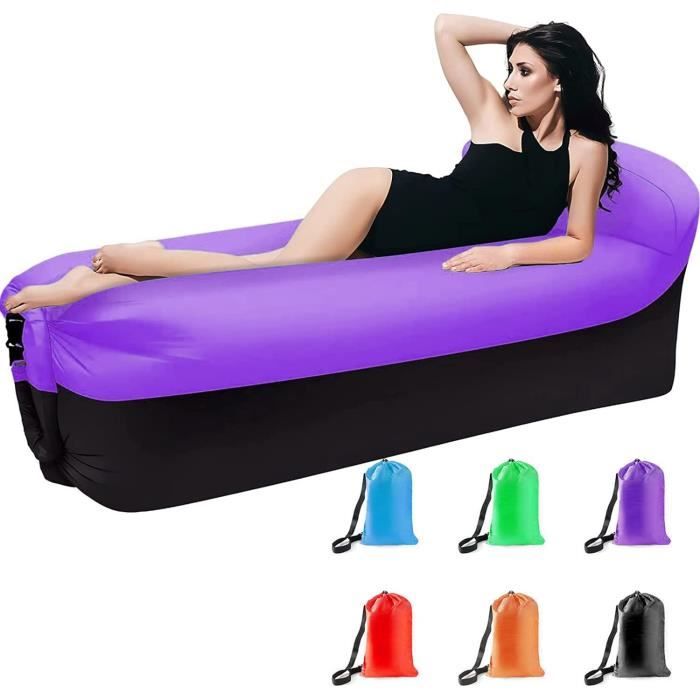 COSTWAY Chaise Longue Gonflable Canapé Gonflable Chaise d'air De Plage