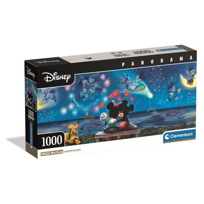 Puzzle Panorama 1000 pièces : Mickey & Minnie Clementoni Puzzles