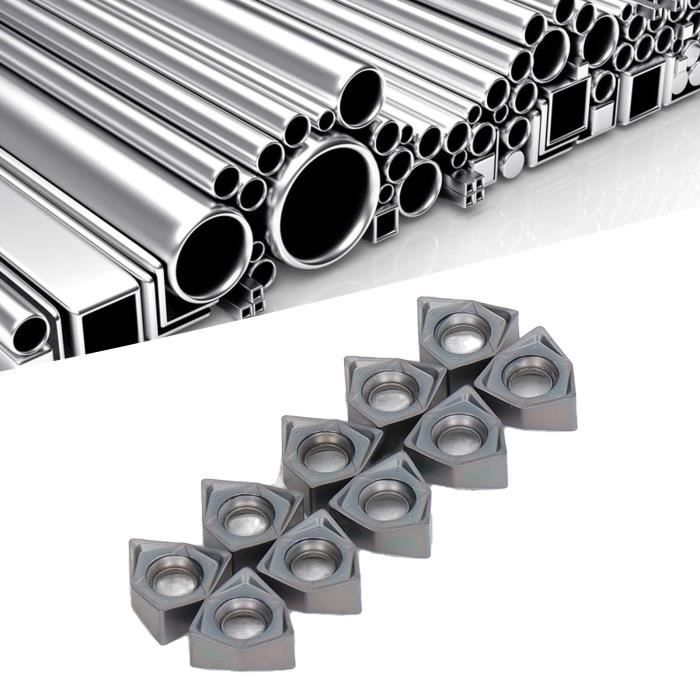Lot De 10 Lames De Tour En Carbure, Plaquettes De Tournage, Inserts De Tournage En Carbure, Pour Outils Tournage Bois Gouges Outils De Tournage À Tour