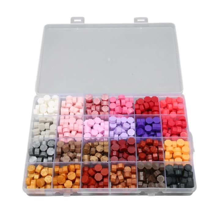 Kit Complet Cire à Cacheter 635 Pièces - 24 Couleurs + Sceau Arbre De Vie Pour Lettres Et Invitations