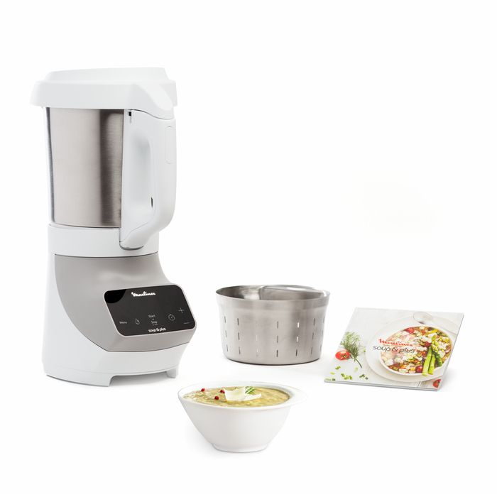 moulinex blender avec panier vapeur  soup et plus 1100 w gris - 3045380016033