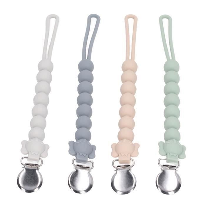 Tétine Sucette Ruban Nuckelkette avec Noms Silicone Turquoise Menthe Bleu Clair