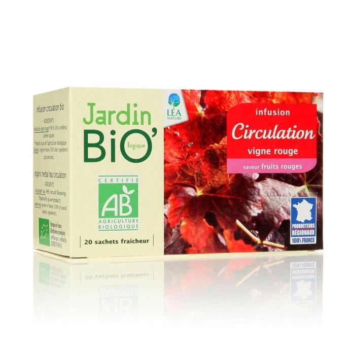 Thé Jardin Bio Bruleur De Graisse Jardin Bio Infusion Vigne Rouge Bio 30g Achat Vente Infusion