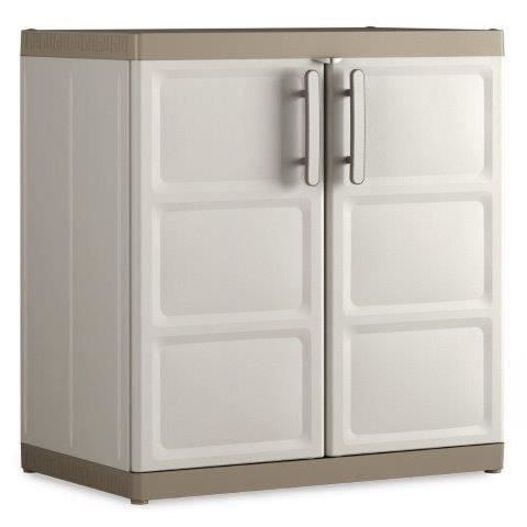 Keter Armoire Basse Xl Excellence Beige Et Taupe 89 X 54 X 93
