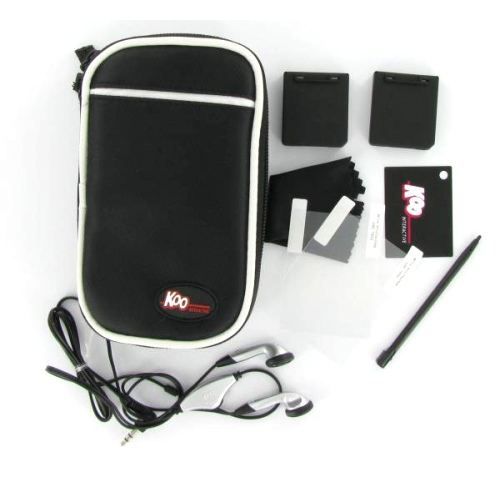 Pack 9 Accessoires Protection Transport Noir DSi