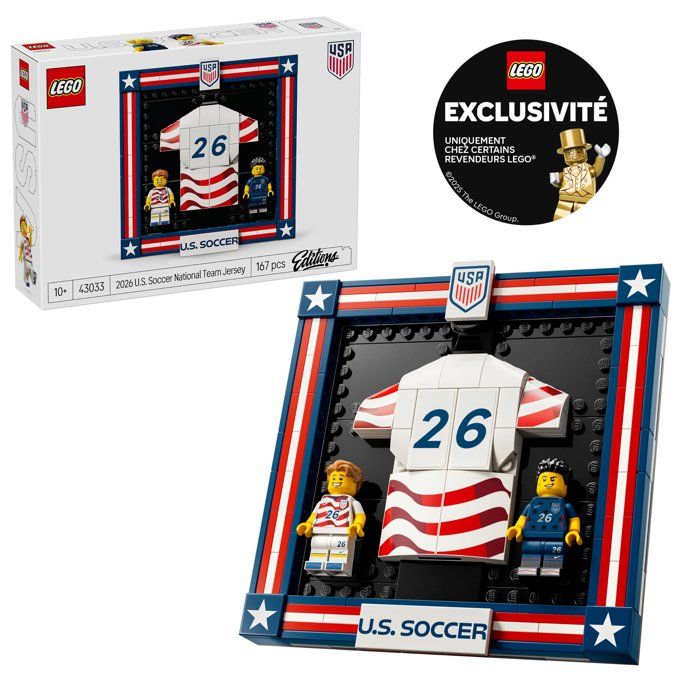 LEGO Editions 43033 Maillot 2026 de l’Équipe Nationale Américaine de Foot - Jouet 10 ans