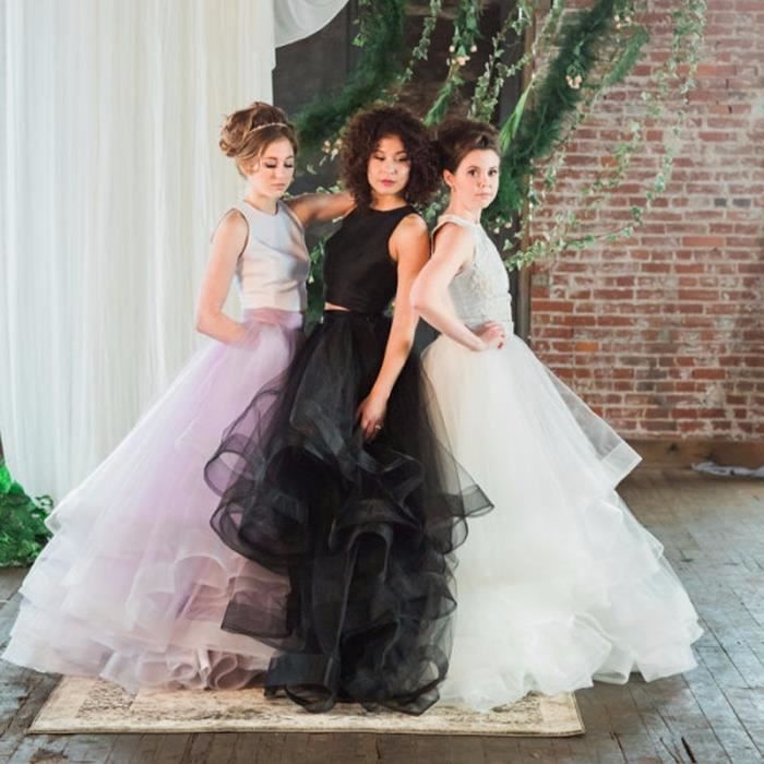 Les Femmes Les Jupes Bouffantes Mariage Bal Longue Jupe Fait Sur Mesure A Tulle Whit Achat Vente Jupe Cdiscount