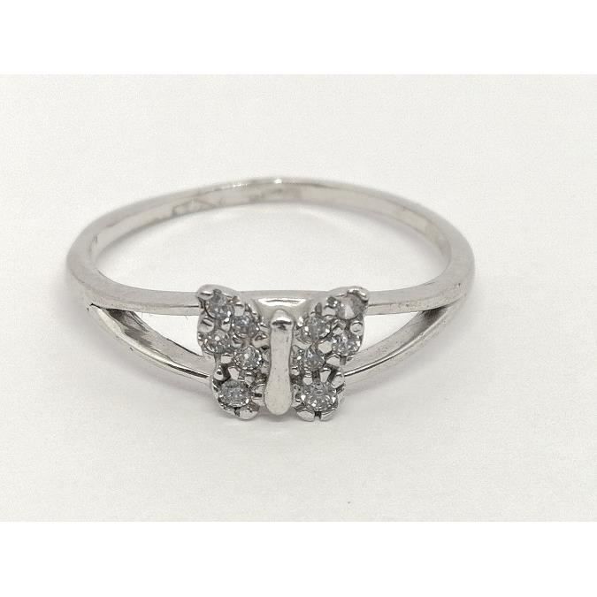 bague or blanc papillon bague or blanc papillon