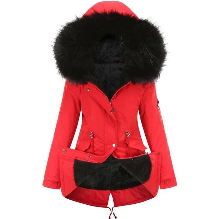 Maison Du Manteau – Veste Parka Femme – Mi-longue – Laine Et Polyester – Taille M/L