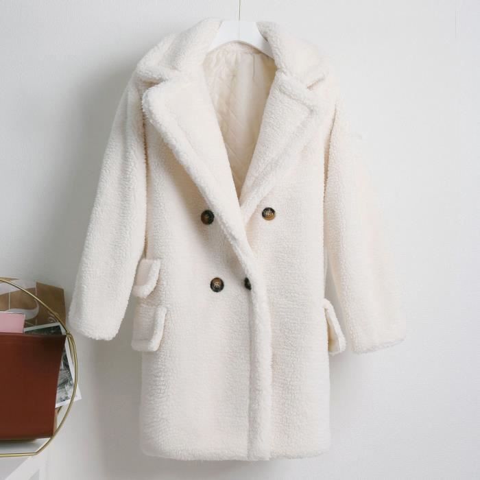 Manteau peluche femme sales