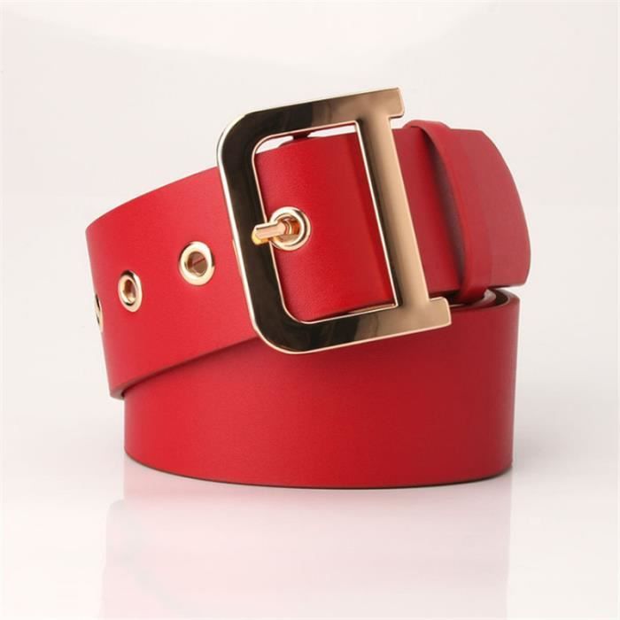 Ceinture rouge femme large 2025