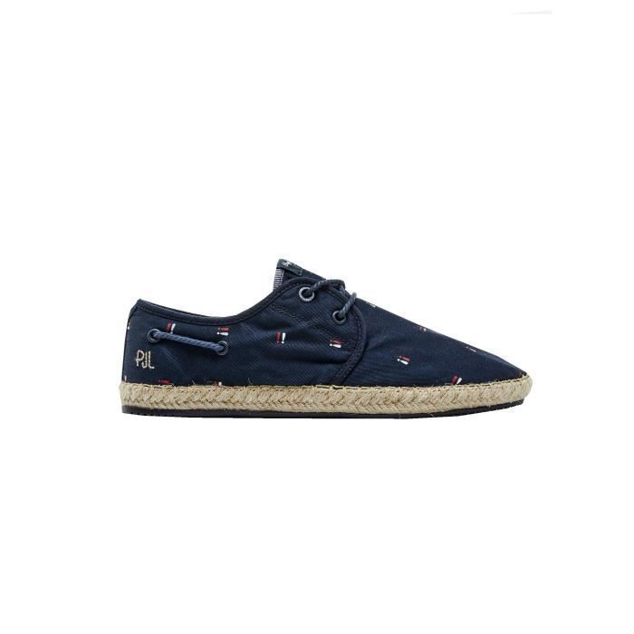 Pepe Jeans Espadrilles - Pepe Jeans - Tourist Brennan - Homme - Bleu marine - Lacets ronds