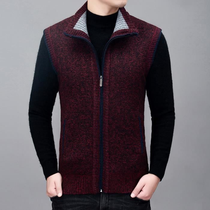 Gilet hot sale homme bordeaux