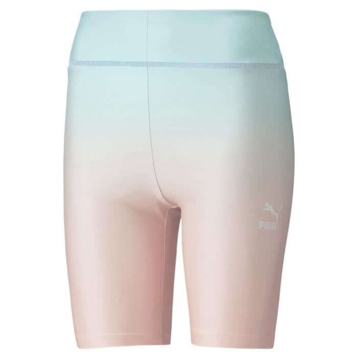Short Cycliste Bleu/Rose Femme Puma Gloa Aop