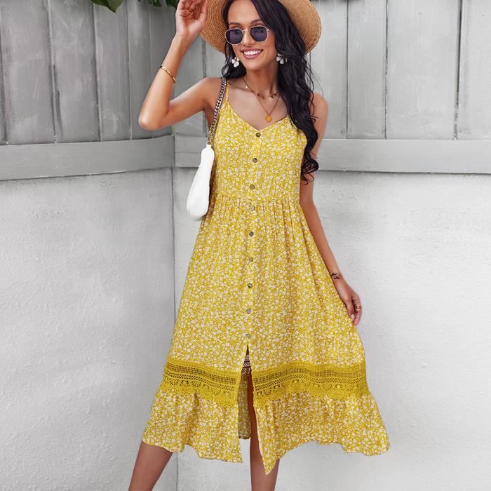 Robe chic jaune store