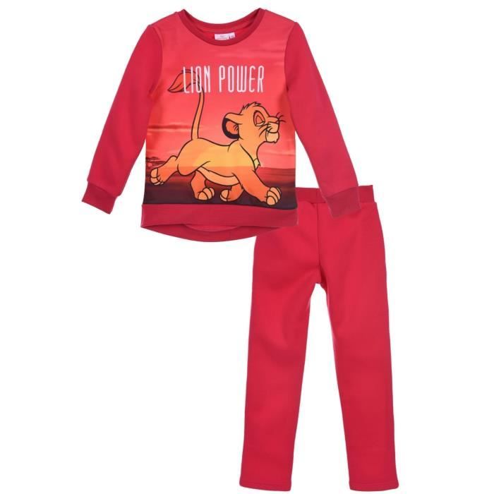 Ensemble jogging enfant fille Le Roi Lion Disney Rose fonce 3 a 6 ans Rose fonce Cdiscount Pret a Porter