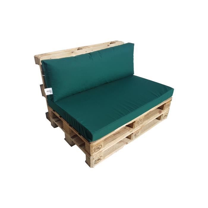 Natalia Spzoo Coussins pour Canapé Palette avec fermeture éclair verte