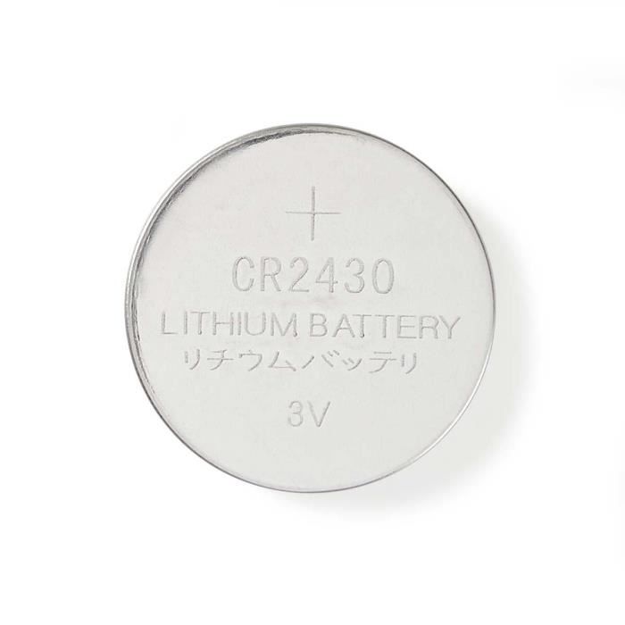 Pile-Bouton au Lithium CR2430, 3 V, 5 piéces