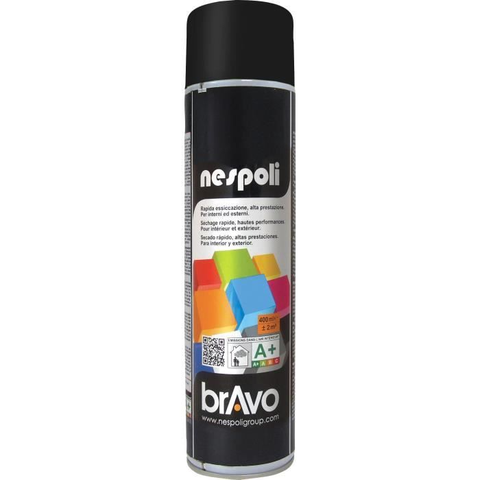 NESPOLI Aérosol de peinture - Noir mat - 600 ml