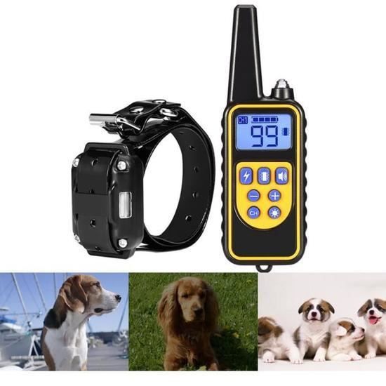 Meilleurs prix pour Collier Electrique de Formation de Chien de Télécommande Imperméable de 800m 3 Modes