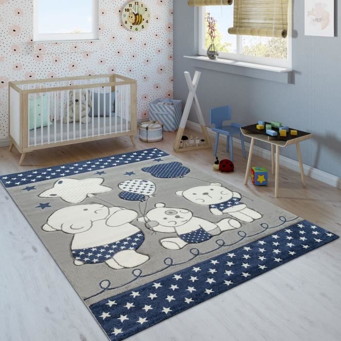 Tapis Enfant Chambre Enfant Adorable Famille D Ours Et Etoiles