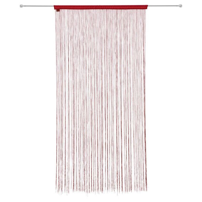 Rideau En Fils De Lin Synthétique 90x200 Cm - Couleur Beige, Uni, Pour Fenêtre Ou Décoration