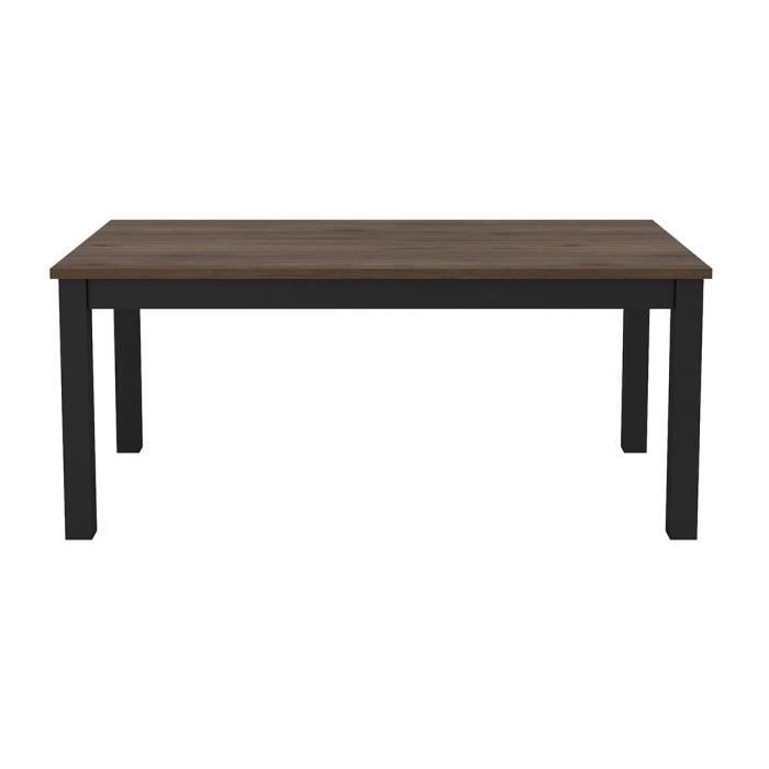 Table 6 personnes pour pour salle à manger Collection DARWIN. Plateau chêne foncé.