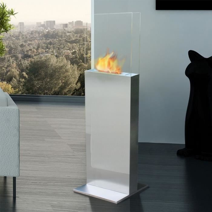 Clio Une Colonne En Inox Brosse Surmontee D Une Cheminee Bio