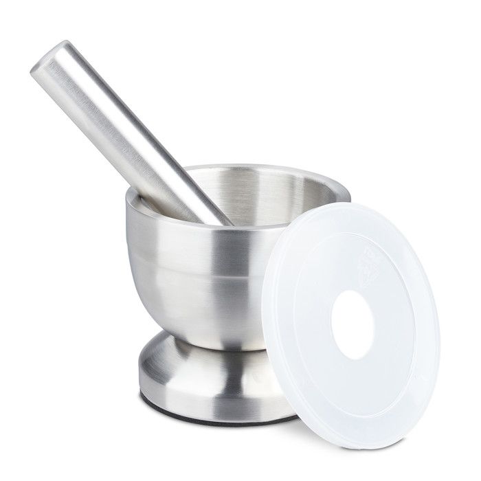 Pilon à Cocktail En Acier Inoxydable 21 Cm - Tête Rainurée Pour écraser Fruits Et Herbes - Idéal Pour Barman Et Cocktails Maison