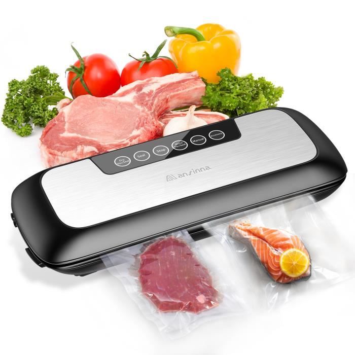 Machine Sous Vide Alimentaire, Machine Sous Vide Alimentaire Incluse Sacs Sous Vide et Rouleau