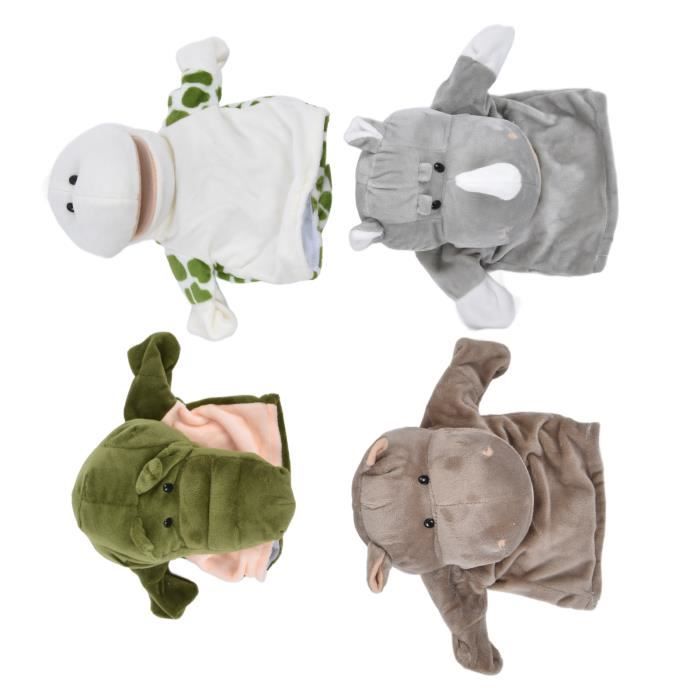 Marionnette Ventriloque Adulte Marionnette à Main Tortue En Peluche - Jouet Interactif Pour Enfants, Histoire Du Soir, 30 Cm, Vert Histoire Au Coucher