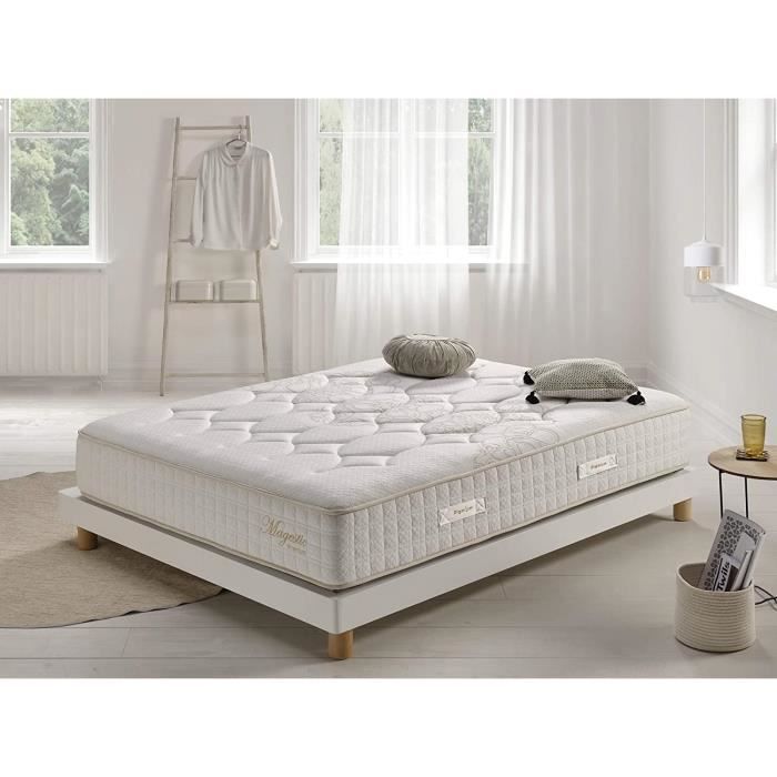 SIMPUR RELAX - Matelas 140x200 cm - Magestic®. Ressorts ensachés avec mousse á mémoire. Épaisseur 30 cm. Avec 9 couches différentes