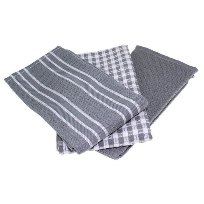 Lot De 12 Ultra Absorbant 100 Coton Professionnel Cuisine Plat