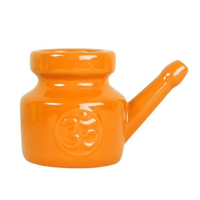350Ml CéRamique Neti Pot Nez Pot de Nettoyage Durable Pot à Bec ÉTanche