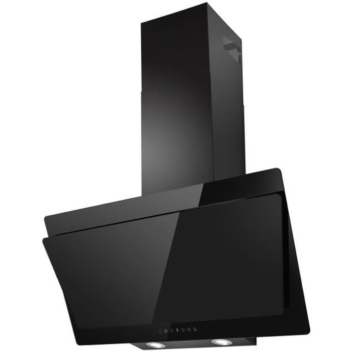 Sogelux Hotte Inclinee 90cm Hcle90nf Verre Noir Achat Vente Hotte Cdiscount