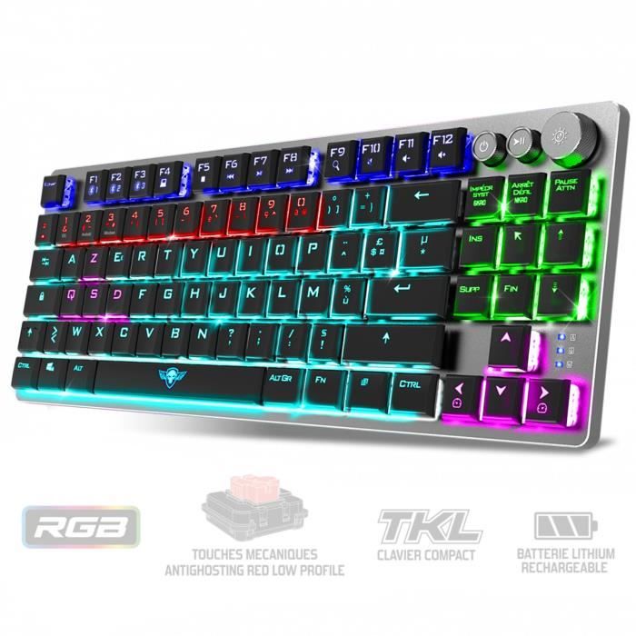 Clavier Mécanique Gaming EPOMAKER TH108 - Pleine Taille, Sans Fil 2.4G/Bluetooth, Batterie 8000mAh, Switches Hot-Swap, RGB - Noir Creamy Jade