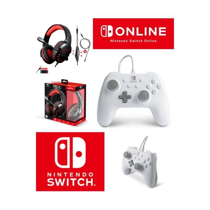 Pack Manette Switch Filaire Nintendo Officielle + Casque Gamer Pro H3 Spirit Of Gamer Switch - vue 2