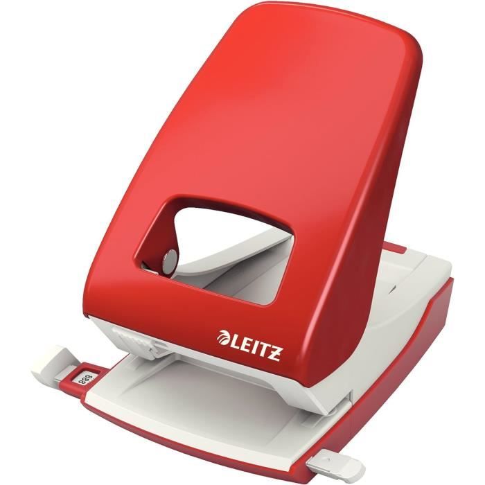 Perforatrice Leitz A 4 Fori, Capacità 16 Fogli, Metallo, Grigio, Guida Regolabile, Per Ufficio E Scuola