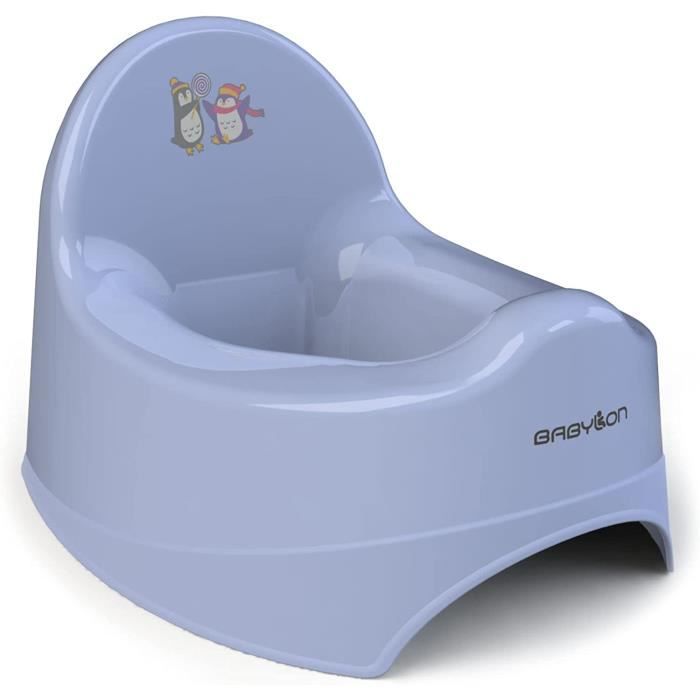 Pot Bébé Mini Toilette Antidérapant - Anatomique, Avec Couvercle, Gris, Facile à Nettoyer