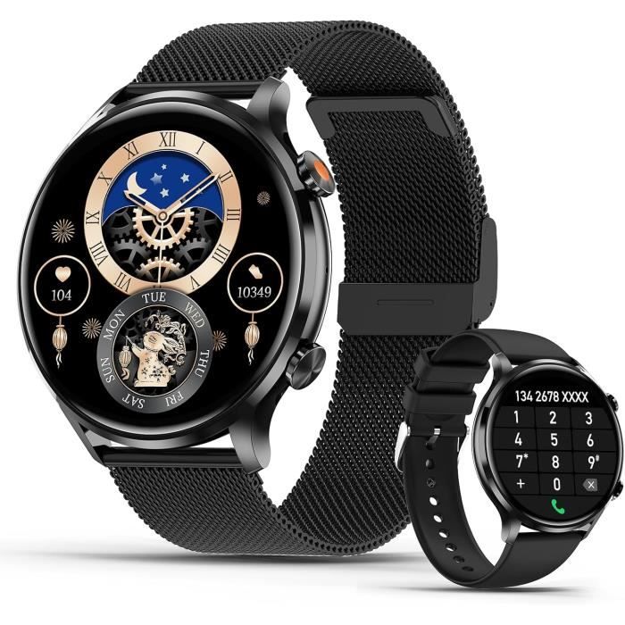 Montre Connectée Homme Femme, 1.91Hd Smartwatch Avec Appels Bluetooth