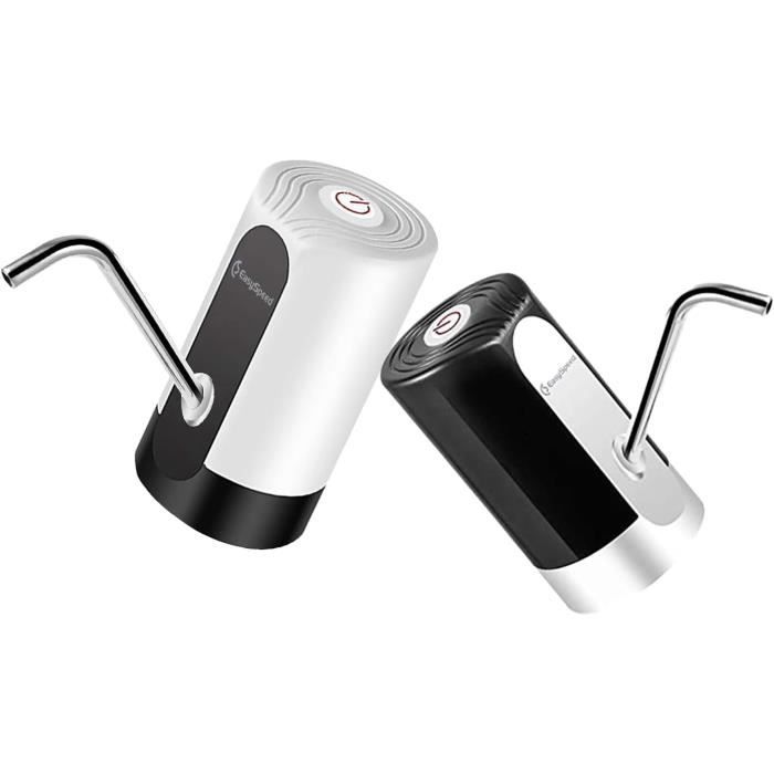 Distributeur Bouteilles D'Eau Électrique - Pompe Amovible Avec Tuyau Silicone 50cm Noir/Blanc