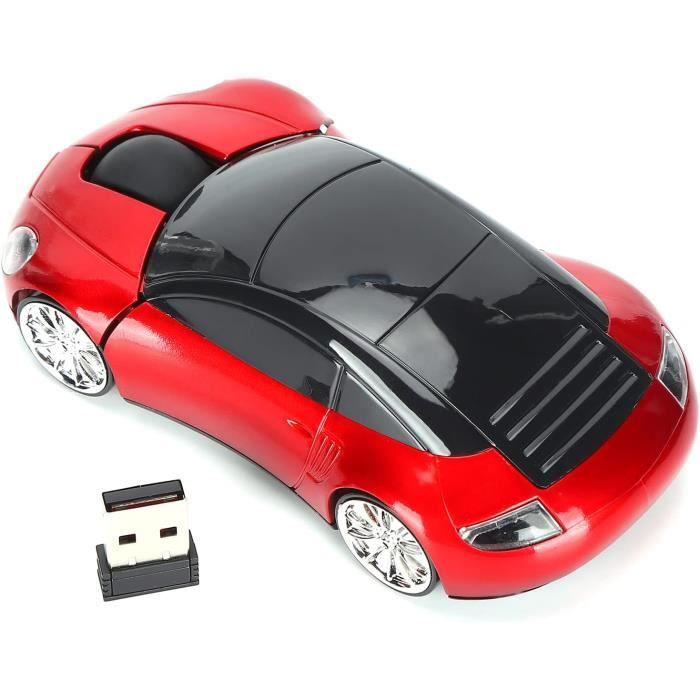 Souris Sans Fil En Forme De Voiture De Sport Bleue, 2.4G – Gadget Fun Et Neuf Sous Blister