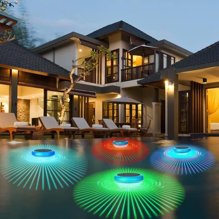 Lumière Piscine FlottanteLampe Solaire Piscine avec RGB Couleurs — free download