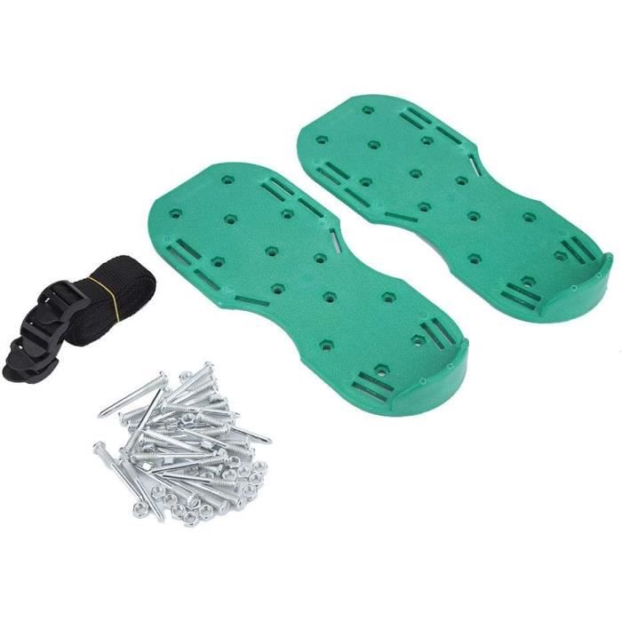 Sandales Aérateur Pelouse URAQT – Paire Avec 26 Clous 45 Mm En Alliage Aluminium – Aération Profonde Et Facile